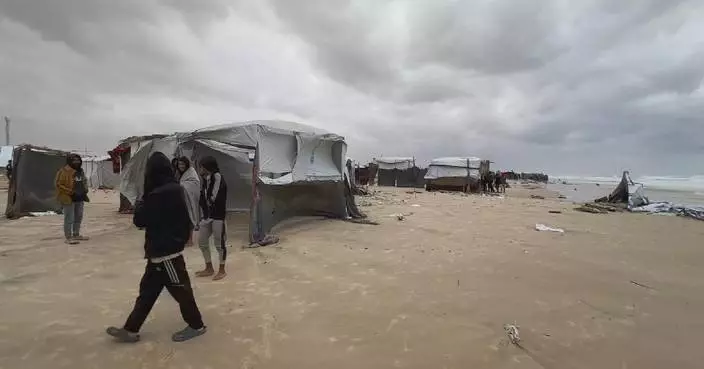 Winter rains compound suffering for displaced Palestinians in war-torn Gaza