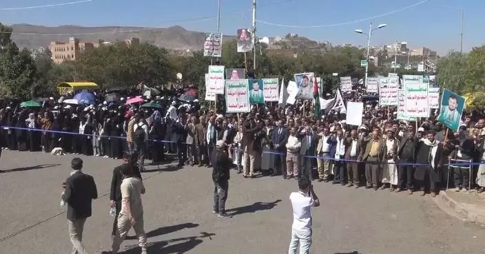 Yemeni students march to support Palestinians facing Israeli attacks