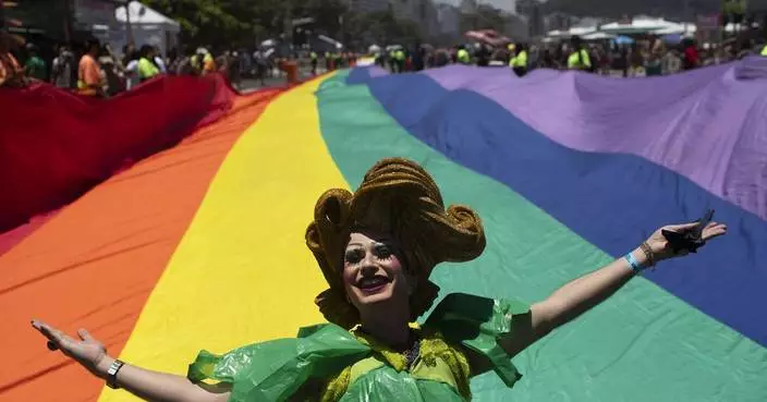 Rainbow-clad revelers hit Copacabana beach for Rio de Janeiro’s pride parade