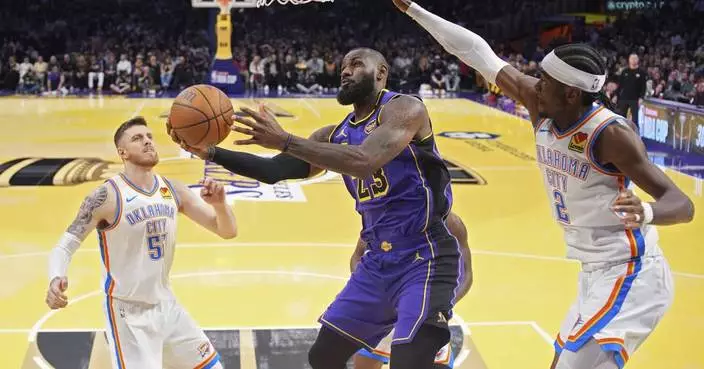 Shai Gilgeous-Alexander scores 36 points as Thunder defeat Lakers 101-93 in NBA Cup game