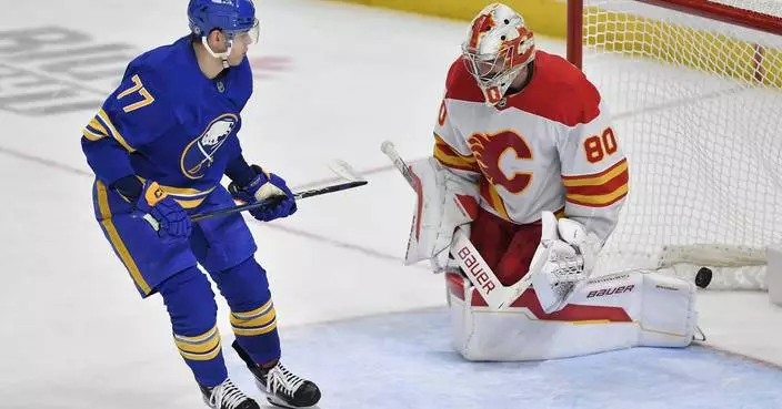 Peterka scores lone shootout goal in Buffalo's 3-2 win over Calgary