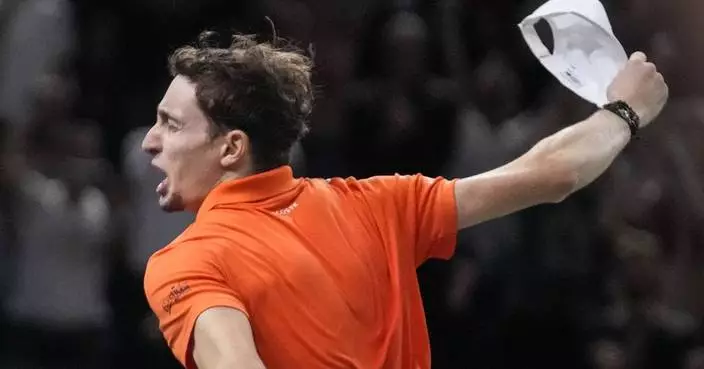 Humbert knocks out Alcaraz to join Zverev and Tsitsipas in Paris Masters quarterfinals