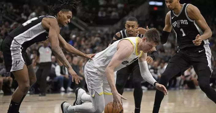 Jazz fend off Spurs 111-110 despite 24 points, 16 rebounds and 7 blocks from Wembanyama