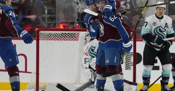 Lehkonen scores go-ahead goal in return from injury as Avalanche beat Kraken 6-3