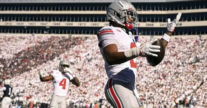 Will Howard throws for 2 touchdowns and No. 4 Ohio State fends off No. 3 Penn State 20-13