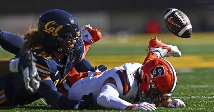 Passing leader McCord keeps Syracuse on the ground as Orange grinds out a 33-25 win over Cal