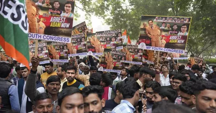 India&#8217;s opposition protests against billionaire facing US bribery and fraud charges