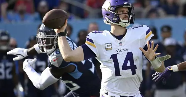 Sam Darnold leads Vikings to 3rd straight win,  beating Titans 23-13