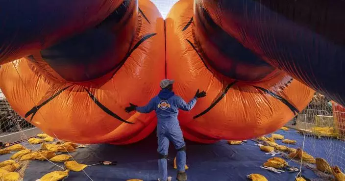 Massive balloons take shape ahead of the Macy’s Thanksgiving Day Parade