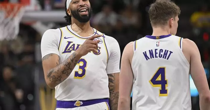 Anthony Davis, LeBron James lead Lakers past Spurs 120-115 to open NBA Cup title defense