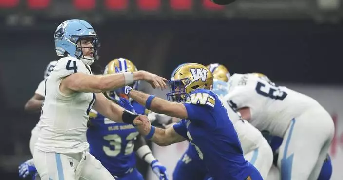 Backup QB Arbuckle leads Toronto past Winnipeg 41-24 for the Argonauts&#8217; 19th Grey Cup title