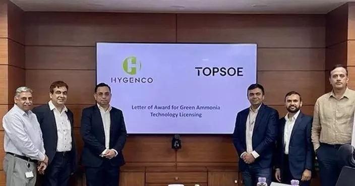 Hygenco selects Danish company Topsoe as Licensor for its Green Ammonia Plant