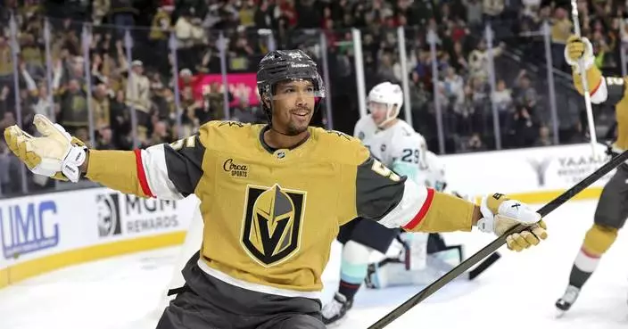 Golden Knights win 3rd straight with 6-2 victory over Kraken