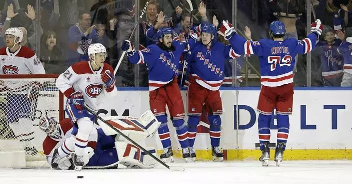 Kakko's late goal lifts Rangers past Canadiens 4-3