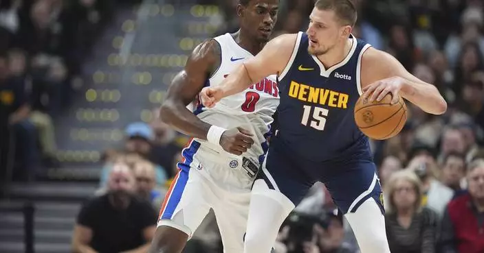 Jokic has 37, Murray scores 34 and Nuggets beat Pistons, 134-121