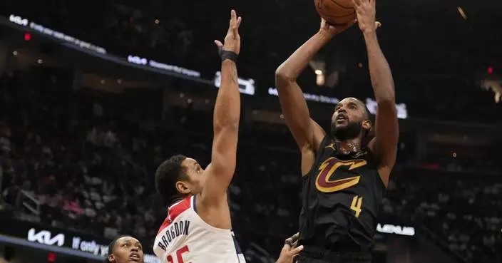 NBA-leading Cavaliers beat Wizards 118-87, extending Washington's losing streak to 15