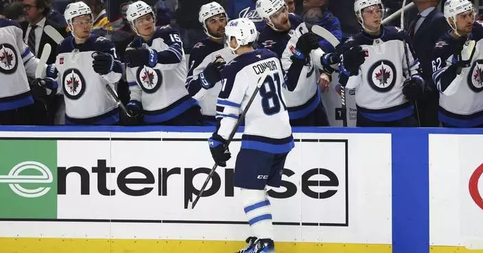 Adam Lowry scores in OT to give Jets 3-2 win over Sabres and end 4-game skid