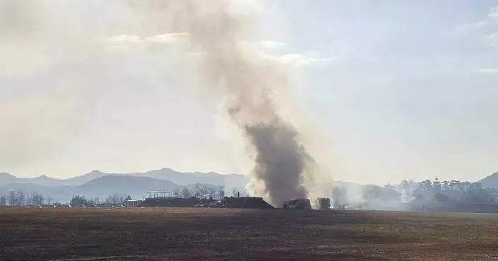 A plane veers off the runway and catches fire at a South Korean airport with reports of 28 dead