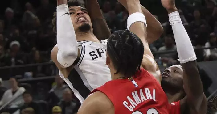 Wembanyama scores 30, matches career high with 10 blocks and Spurs roll past Trail Blazers 114-94