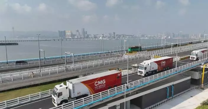 CMG live broadcast vans arrives in Macao for 25th anniversary of return to motherland