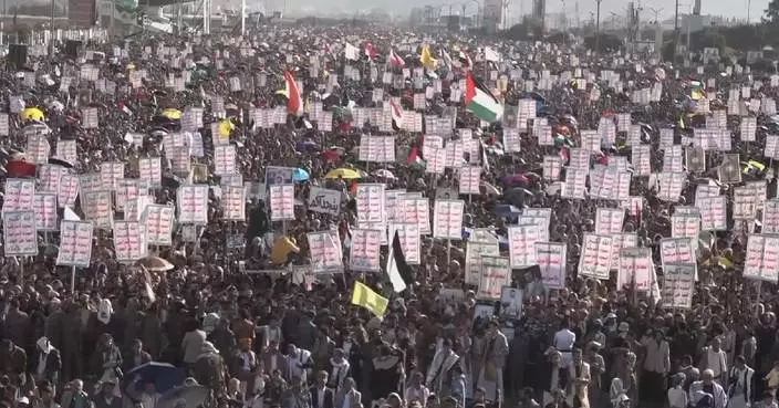 Yemenis protest in solidarity with Palestinians