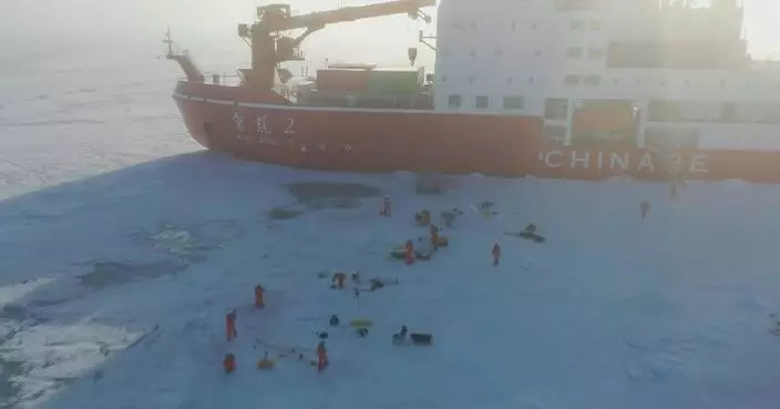 Chinese expedition ships start unloading after reaching Qinling Station in Antarctica