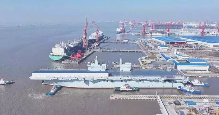 China&#8217;s newly launched amphibious assault ship leaves dockyard