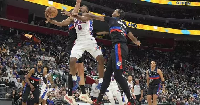 Maxey scores 28 as 76ers rout Pistons 111-96