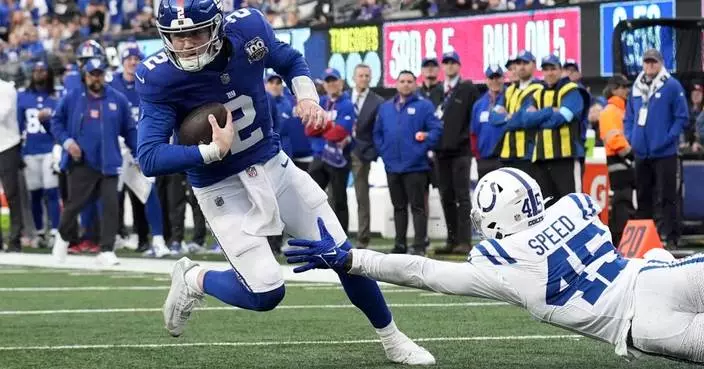 Giants topple Colts 45-33 to eliminate Indy from the playoff race