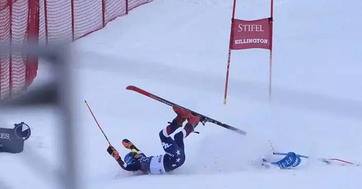 Mikaela Shiffrin is alert and being evaluated after crashing in final run of World Cup giant slalom