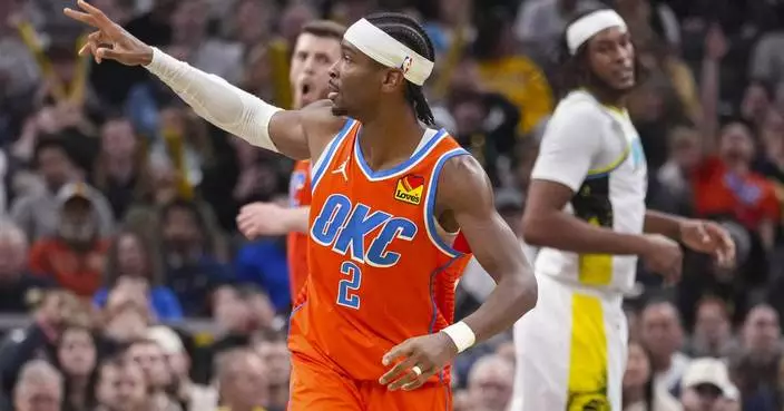 Gilgeous-Alexander ties career high with 45 points as Thunder beat Pacers for ninth straight win