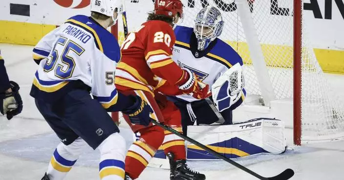 Colton Parayko scores overtime winner, Blues beat Flames 4-3