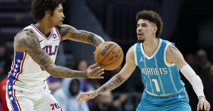 Maxey scores 40, George adds 33 as 76ers top Hornets 121-108 to spoil Ball's return to the floor