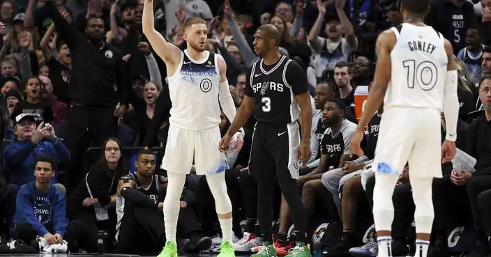 DiVincenzo scores 26 to lead Timberwolves past Spurs 112-110 despite 34 points from Wembanyama