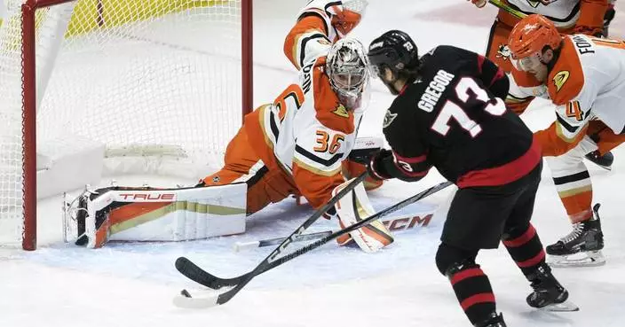 Batherson has 3 goals and an assist as Senators beat Ducks 5-1