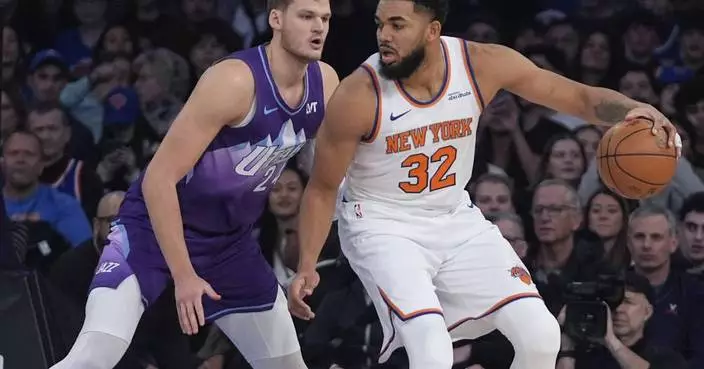 Towns, Hart help Knicks beat Jazz 119-103 without Brunson for their 9th straight win