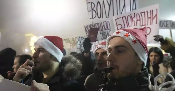 Instead of partying, thousands turn New Year celebration into anti-government protest in Serbia