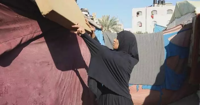 Heavy rain worsens misery of displaced Palestinians in Gaza