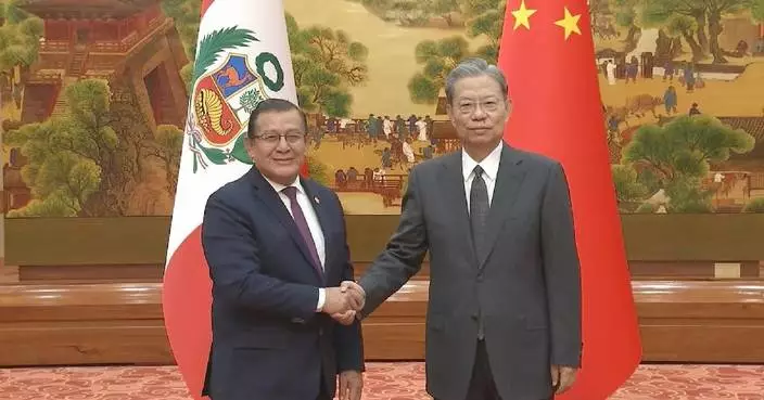 China's top legislator holds talks with Congress of Peru president