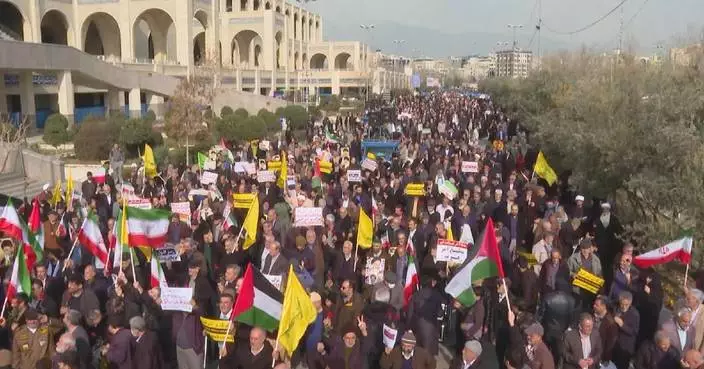 Iranians rally to celebrate Gaza ceasefire deal