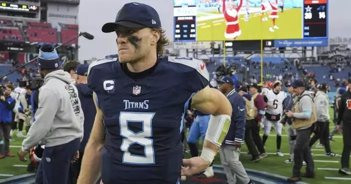 The Titans starting QB Will Levis in their regular-season finale against the Texans