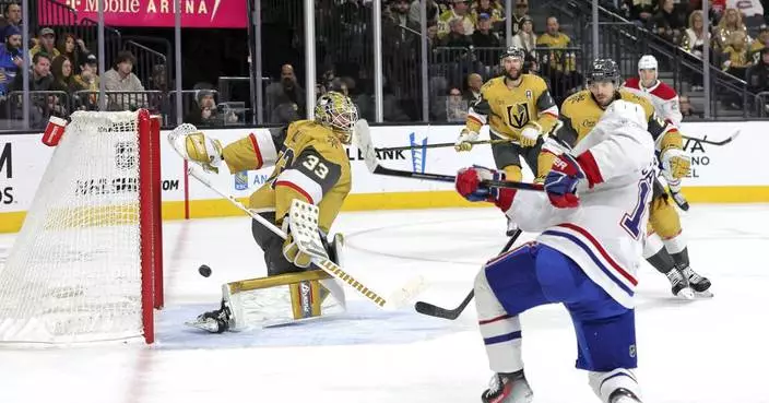 Dach's goal midway through 3rd period rallies Canadiens to 3-2 win over the Golden Knights