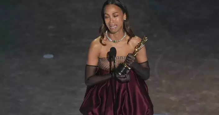 Key Oscar moments, from Zoe Saldaña’s emotional win and ‘Oz’ opening to Kieran Culkin’s baby wish