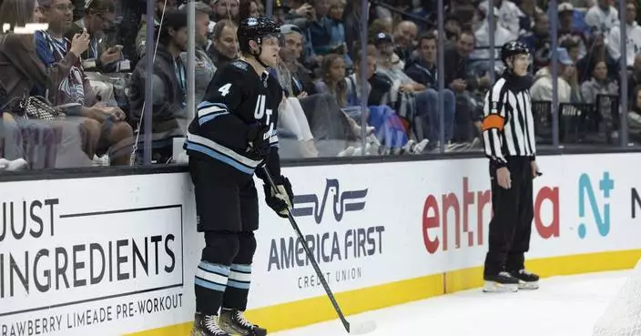 Utah defenseman Juuso Valimaki out 8-9 months after surgery to repair a torn ACL