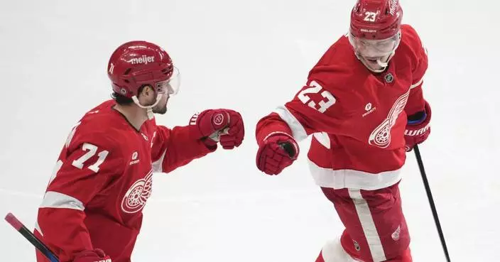 Stenlund ends scoring drought to help Utah down slumping Red Wings, 4-2