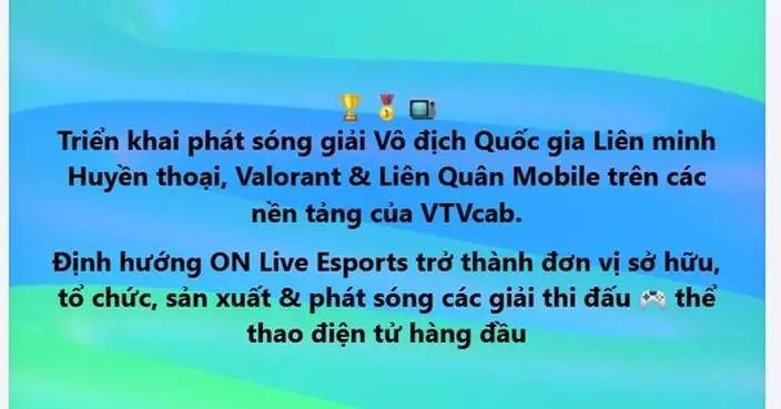 Vietnam strengthens Esports industry with national TV involvement