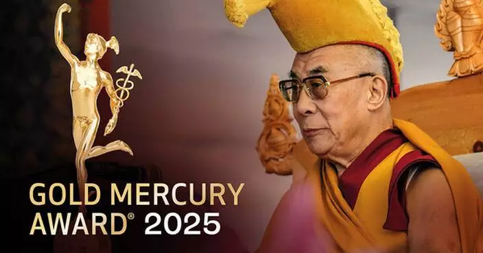 The Dalai Lama wins Gold Mercury Award 2025 For Peace and Sustainability