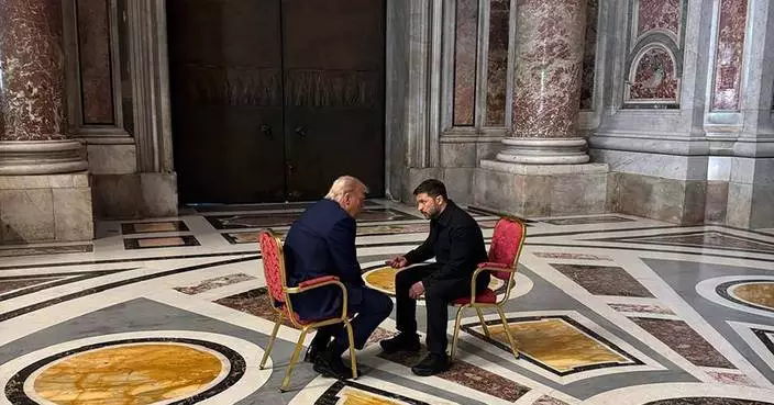 Russia says all Ukrainian troops have left the Kursk region as Zelenskyy meets Trump at Vatican