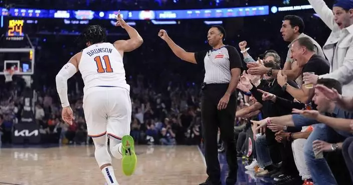 Knicks use a 21-0 run in the 4th quarter to beat the Pistons 123-112 in Game 1