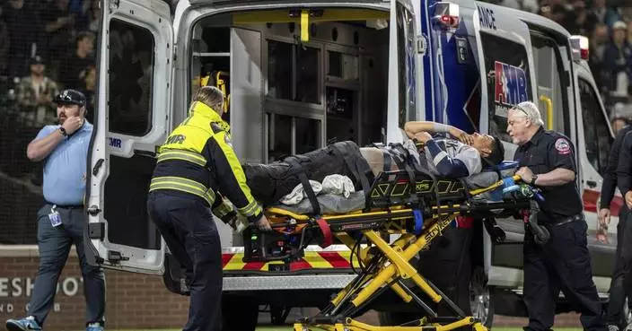 Yankees 3B Oswaldo Cabrera leaves game vs. Mariners in ambulance following awkward home plate slide